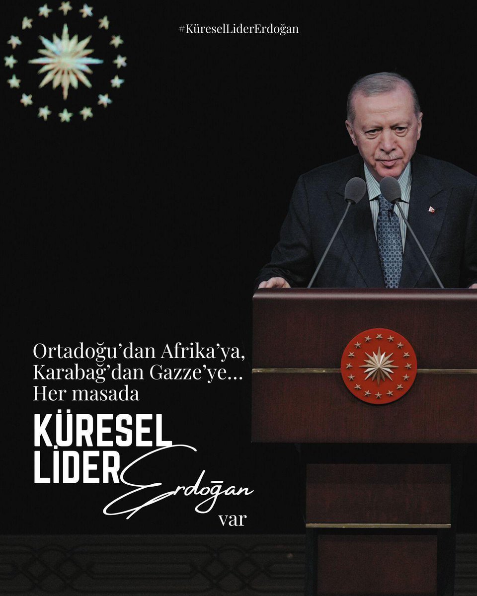Sadece ülkesinin kaderine değil, bölgesel ve küresel dengelere yön veren liderlik; vizyon, cesaret ve devlet aklı ister.

Bu duruşun adı Cumhurbaşkanımız Sayın Recep Tayyip Erdoğan’dır.

#KüreselLiderErdoğan