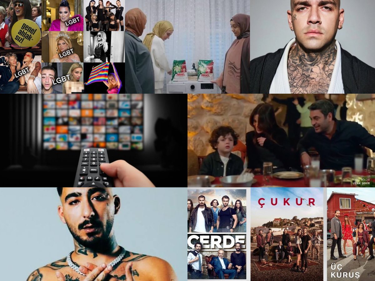 Gündüz kuşağı programları, Uzak Şehir ve Kızılcık Şerbeti gibi rezalet yapımlar, elleri silahlı, kafaları yandan traşlı, boğaza kadar dövmeli sokak çetelerine özendiren diziler, sözleri suça özendiren rap şarkıları ve LGBT yasaklanmadığı sürece gençlerdeki yozlaşma bitmez!!!