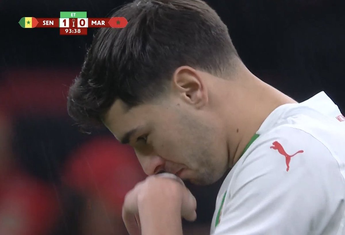 TouchlineX's tweet image. 📸 - BRAHIM DIAZ AFTER SENEGAL'S GOAL!