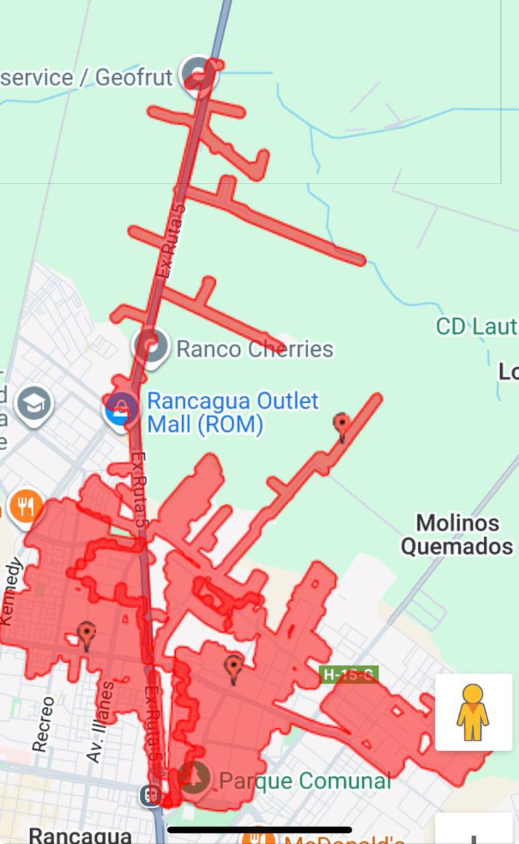 Falla de línea de transmisión y distribución. Empresas en gestión de reposición