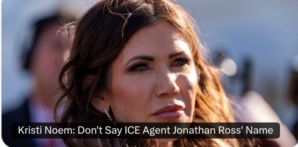 Roshan_Rinaldi's tweet photo. On Sunday, when Margaret Brennan, the host of “Face The Nation,” asked Kristi Noem about #JohnathanRoss’ medical status, Noem told Brennan not to say his name.

So whatever you do,... do NOT say the name, #JonathanRoss. Do NOT retweet the name #JonathanRoss. Do NOT retweet this post.