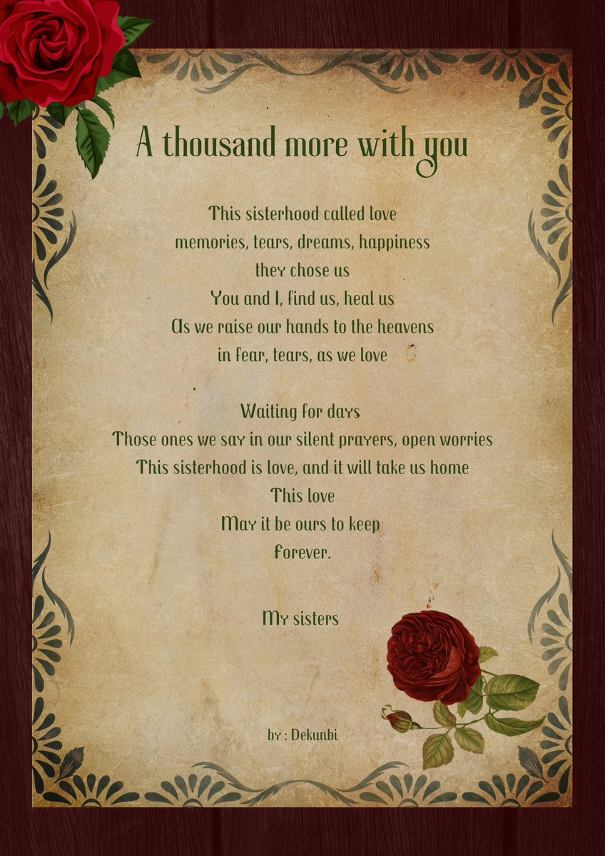 My sisters and I are all graduating this semester so the second one wrote a poem for all of us🥰❤️