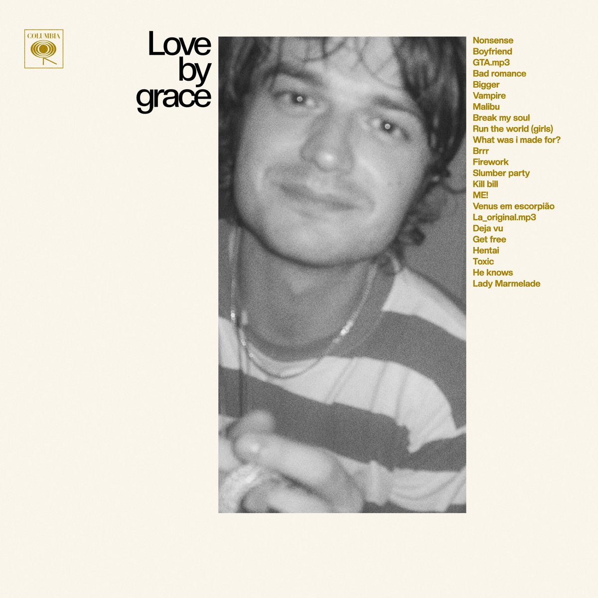 it was a pleasure grow up with these songs and especially with the people who released them. Love by grace, a compilation of 23 songs by some people who marked me during these years of career, is now available.