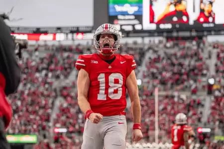 BuckeyeNatty's tweet photo. CJ Stroud &amp; Julian Sayin are uber talented, but when the going gets tough, can you still rely on them?

Will Howard wasn’t near as talented, but he brought that ‘fuck you’ energy all 60 minutes

Mentality matters just as much, if not more than throwing pretty balls https://t.co/T7XcECy4bQ