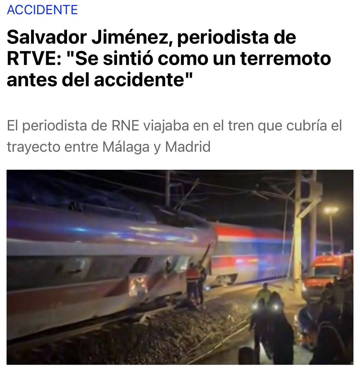 FroilLannister's tweet image. Dicen los pasajeros del Iryo que el tren ha empezado a temblar mientras circulaba y que es entonces cuando han descarrilado los últimos tres vagones. Al volcar estos últimos, han chocado contra un tren que iba en dirección contraria, lo cual ha provocado que dos vagones del Alvia…