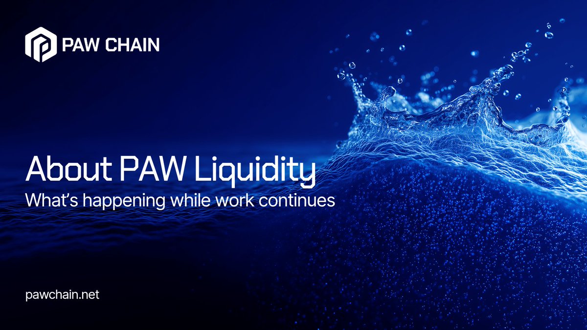 PawChain's tweet image. GM 👋

Some of you may have noticed PAW liquidity was paused and might be wondering why that step was taken while development continues. 👇

Work is being completed that changes how PAW fits together going forward, and releasing pieces of that information while trading stays…