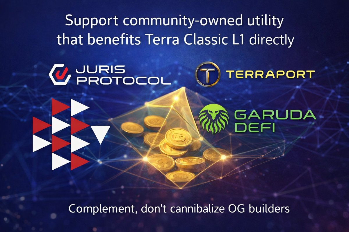Juris Protocol supports community-owned utility that benefits Terra Classic L1 directly 🧱

We explicitly support ideas and proposals that strengthen Terra Classic L1 itself:
Tooling, infrastructure, and utilities that are community-owned, composable with existing systems, and