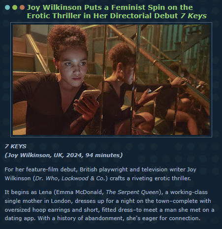 kcfennessy's tweet photo. I'm glad to see that @7Keys, which premiered at SXSW, has a US release date: Jan 27 on VOD. @joyofse19's debut has stuck with me for two years. It's well worth a look, and the vibrant Emma McDonald (The Serpent Queen) doesn't put a foot wrong.

More: https://t.co/LOrDV6p519 https://t.co/olt2hLjLSX