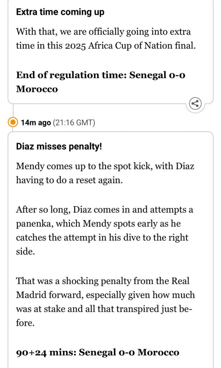 andylanderug's tweet photo. I was so confused following the match on Al Jazeera live feed. They had +24 minutes of extra time? Lol. 
#AFCON2025 https://t.co/rVSZykKcVd