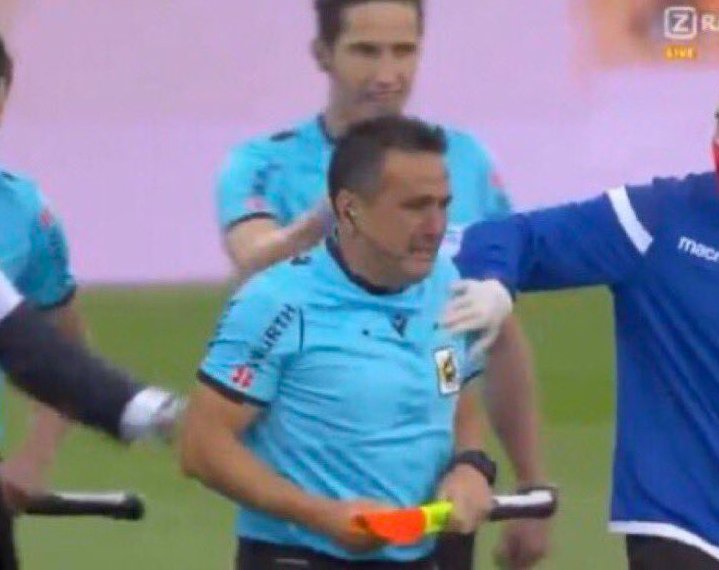 Junbugstone's tweet image. CRAZY SCENES IN RABAT

Referee spotted crying after Papa Gueye scored against Morocco. #TotalEnergiesAFCON2025