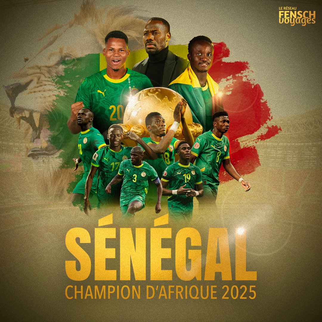 FCMetz's tweet image. Le Sénégal remporte la #CAN2025 🏆

Un grand bravo à 𝗖𝗵𝗲𝗶𝗸𝗵 &amp;amp; 𝗛𝗮𝗯𝗶𝗯, ainsi qu'à tous nos anciens grenats pour ce parcours 👏🇸🇳