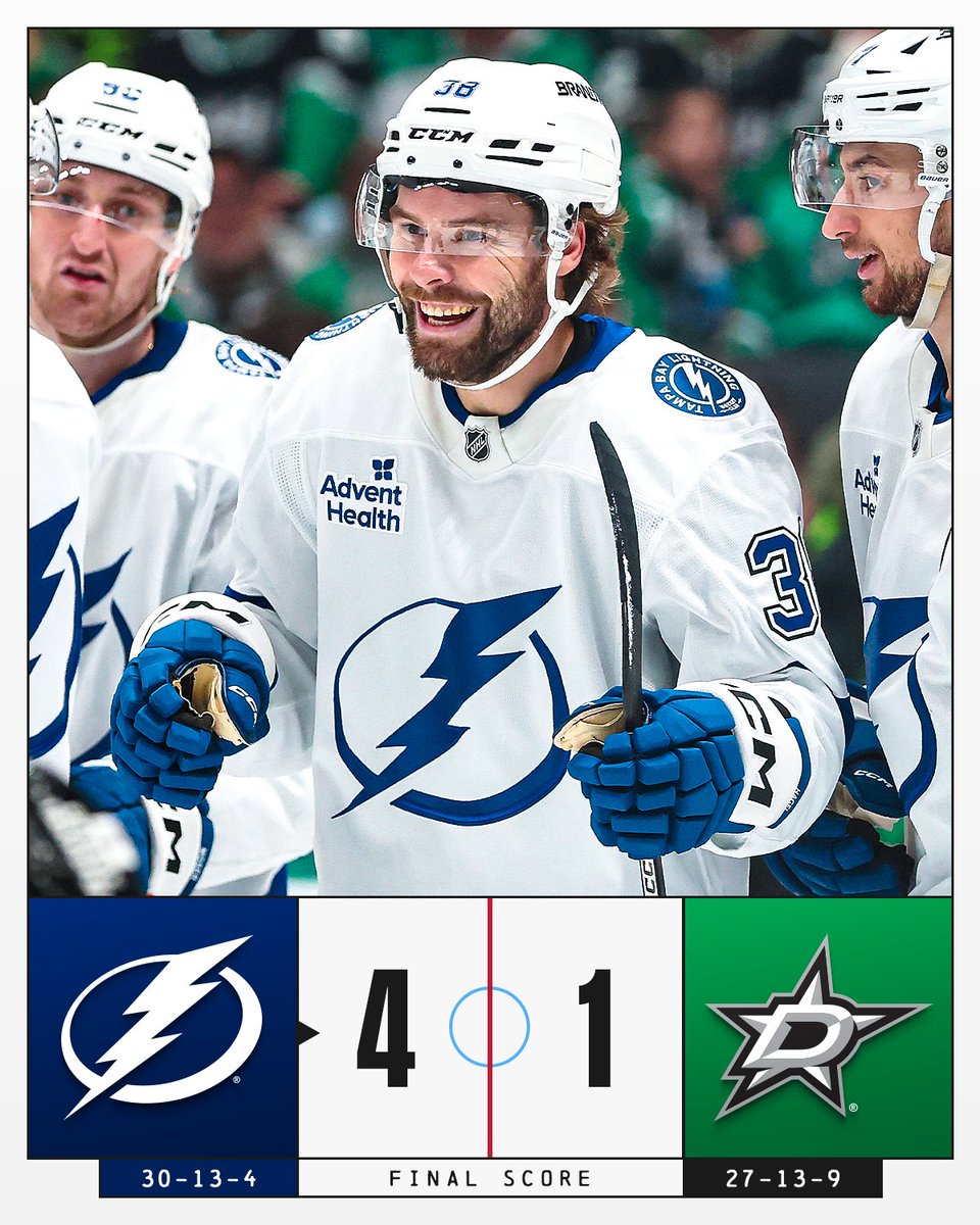 The <a href="/TBLightning/">Tampa Bay Lightning</a> extend their point streak to 13 games! ⚡️