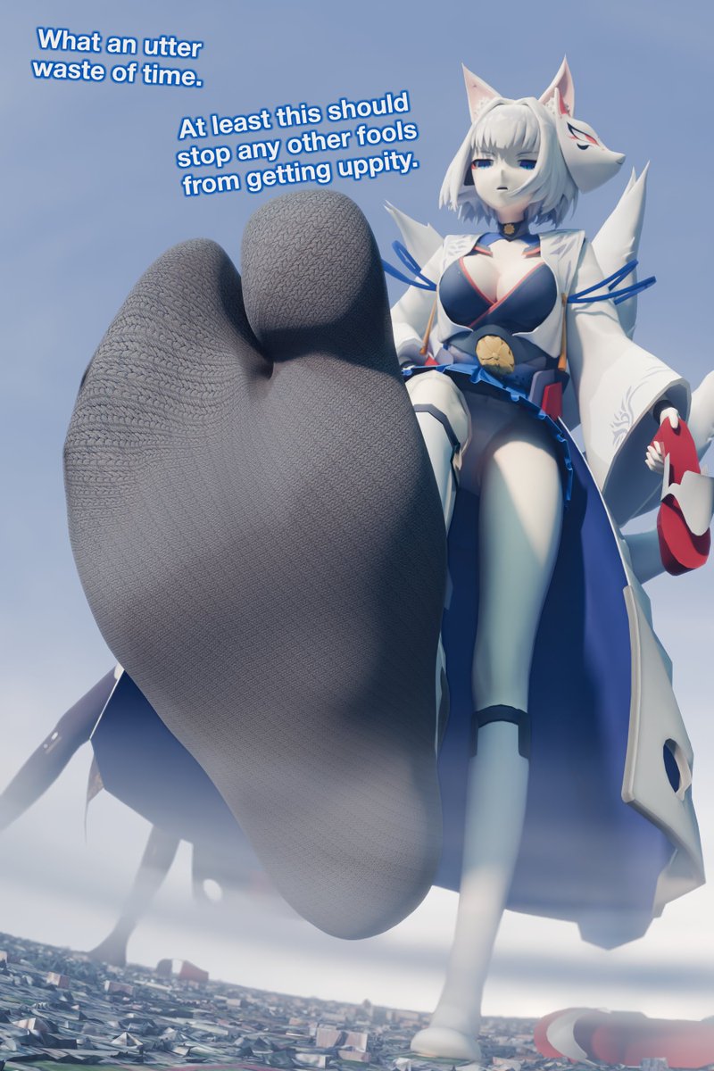 Keeping subjects in line is an important task for any shipgirl. Some of them enjoy it, some of them do it because they must, but no good shipgirl would neglect the task.

#sizetwitter #giantess #巨大娘