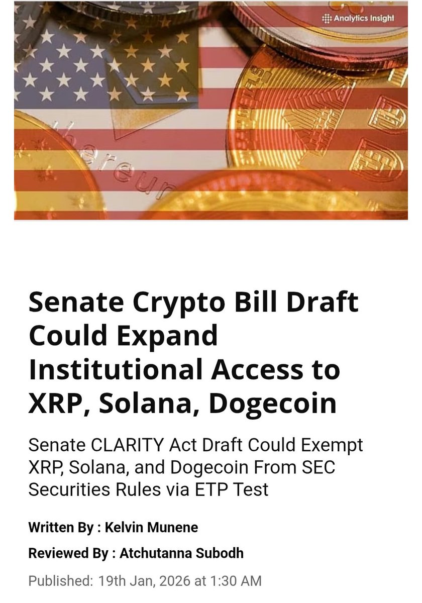 🚨 🚨 🚨 🚨 🚨: Senate Crypto Bill Draft could Expand Institutional Access  to XRP.. 📃 🪙 💰 🇺🇸 #XRP #RLUSD #XRPETF 💎 💎 💎 💎 💎 💎 💎 💎 💎 💎