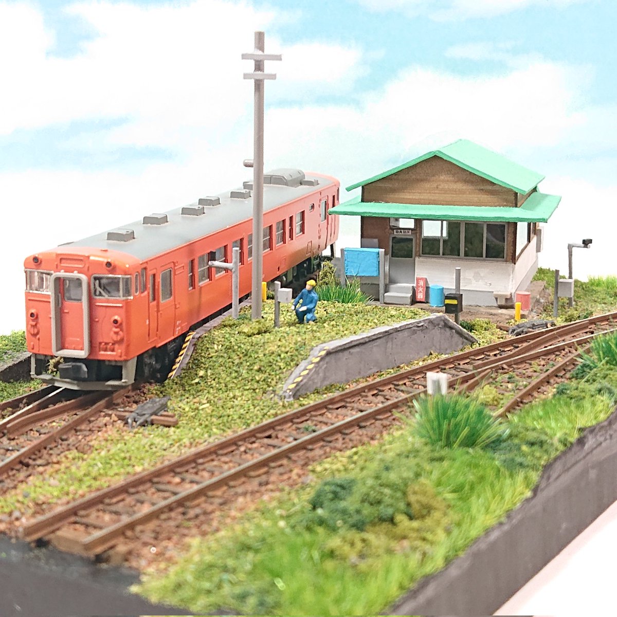 P70171518's tweet photo. おはようございます😄
昭和59年2月1日に廃止となりました国鉄長井線・米坂線両線区間「#白川信号場」が完成しました‼️本日、#ヤフオクに出品中します😆
#群馬県長井市大字時庭字水口
#白川信号場
#国鉄長井線・国鉄米坂線
#JR米坂線線
#山形鉄道フラワー長井線
#鉄道ジオラマ https://t.co/JjTIlaTT8l