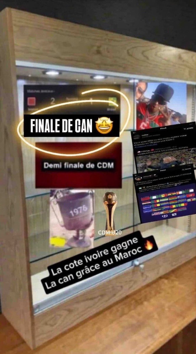 actufitna_'s tweet image. L’ARMOIRE A TROPHÉES DU MAROC MISE À JOUR ! 🇲🇦✨
