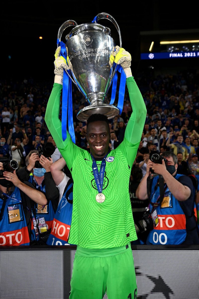 justcfc's tweet photo. 🚨BREAKING! Edouard Mendy becomes the only goalkeeper to keep a cleansheet in a UCL final and an AFCON final. https://t.co/tjJVyWgeom