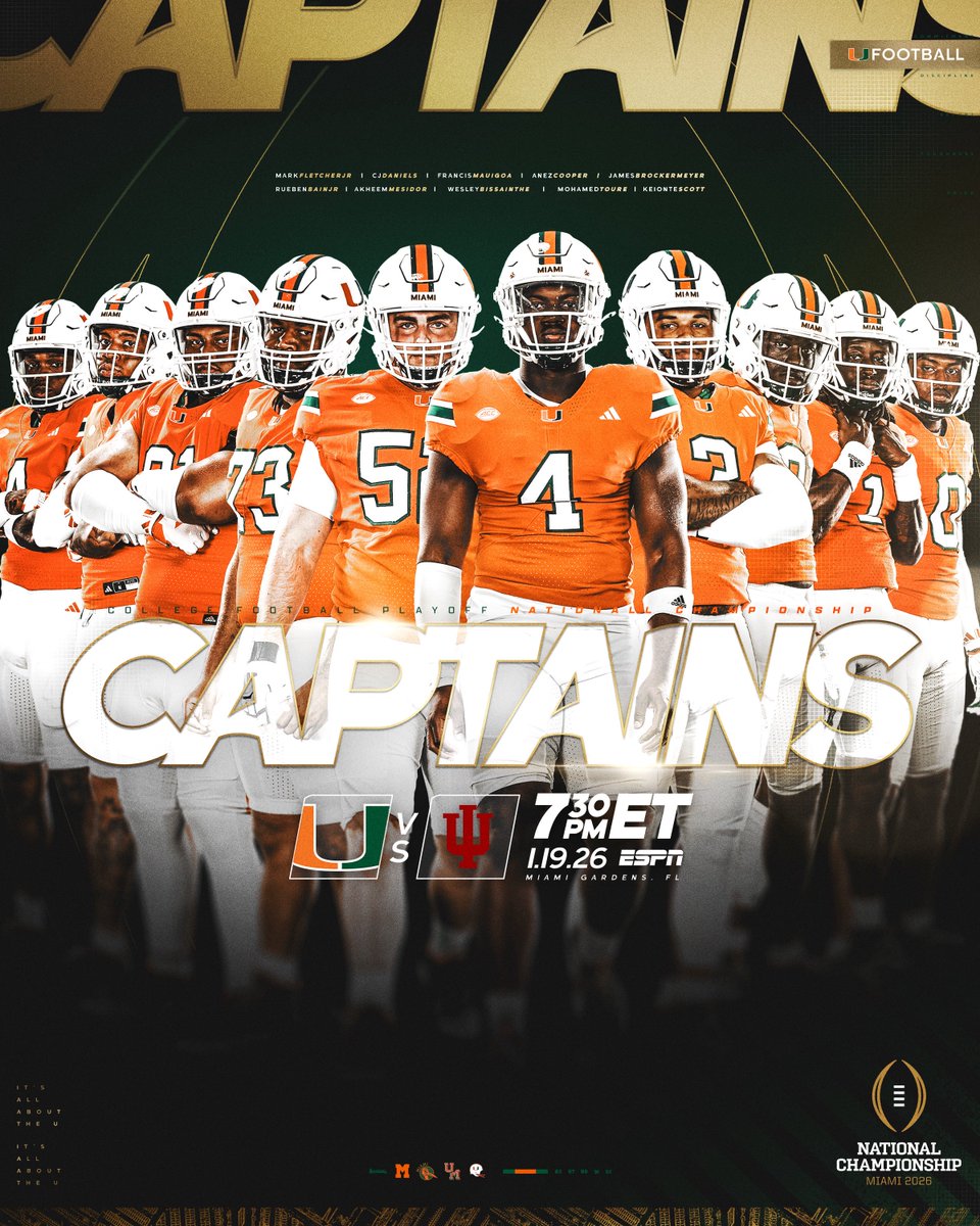 Your National Championship Captains 🙌

#GoCanes | #NationalChampionship