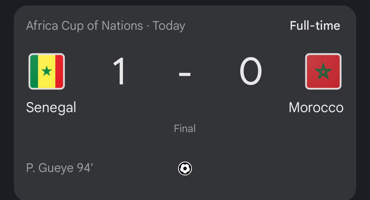 Congratulations to Senegal for winningthe AFCON #AFCON2025 🏆