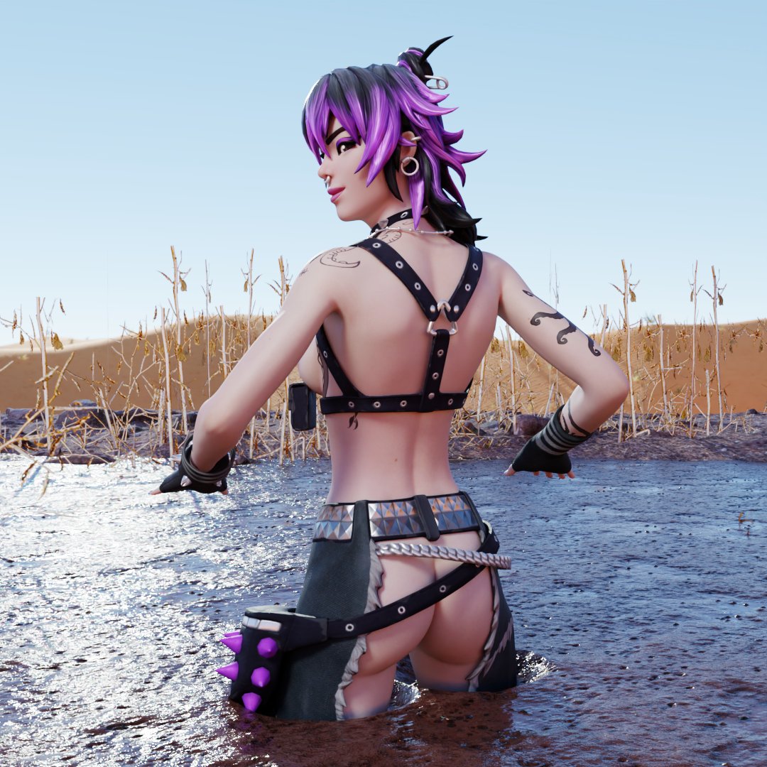 Phaedra sunk (Model by @/x_RedEyes) #Quicksand #quicksandfetish #Damselindistress #クイックサンド #底なし沼 #blender #3dart #Fortnite #Phaedra