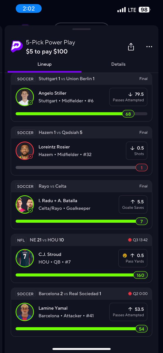 potdplayz's tweet photo. Rosier had to get a shot off in the 89th minute being 5-0 down🤦🏻‍♂️ 
Both the favorite cashed tho for a 6x with free pick ✅ 

#nba #nbaprop #prizepicks #prizepicksprop #nfl #nflprop #nbapicks #soccer #soccerpick #nbaprizepicks #nflprizepicks #flexfriday https://t.co/d5iTy2Uz11