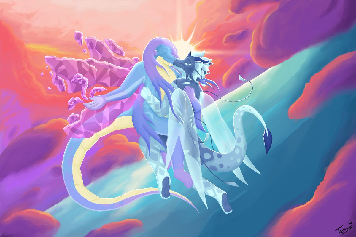 Thessus, the feathered water derg 🌸 tweet media