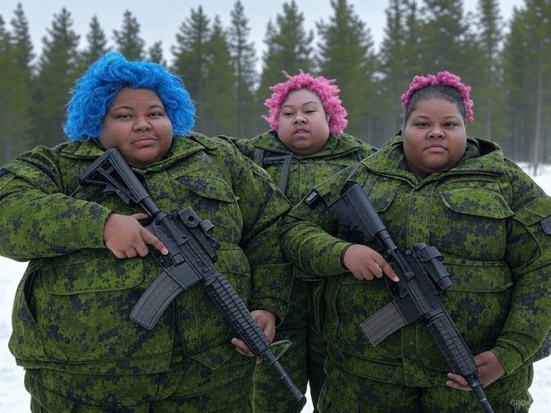 bruce_barrett's tweet photo. 🚨 Breaking:

Canada sends 3 troops to defend Greenland from The orange man. https://t.co/DFwGg4r1Nz