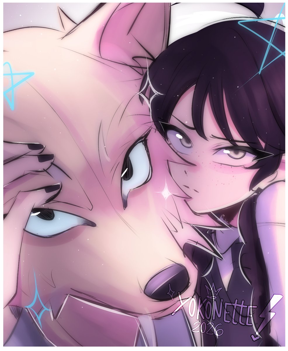 Yokonette's tweet image. ∼ You're my pack 🐺🐦‍⬛

#wenclair #wenclairfanart #wednesdayaddams #enidsinclair