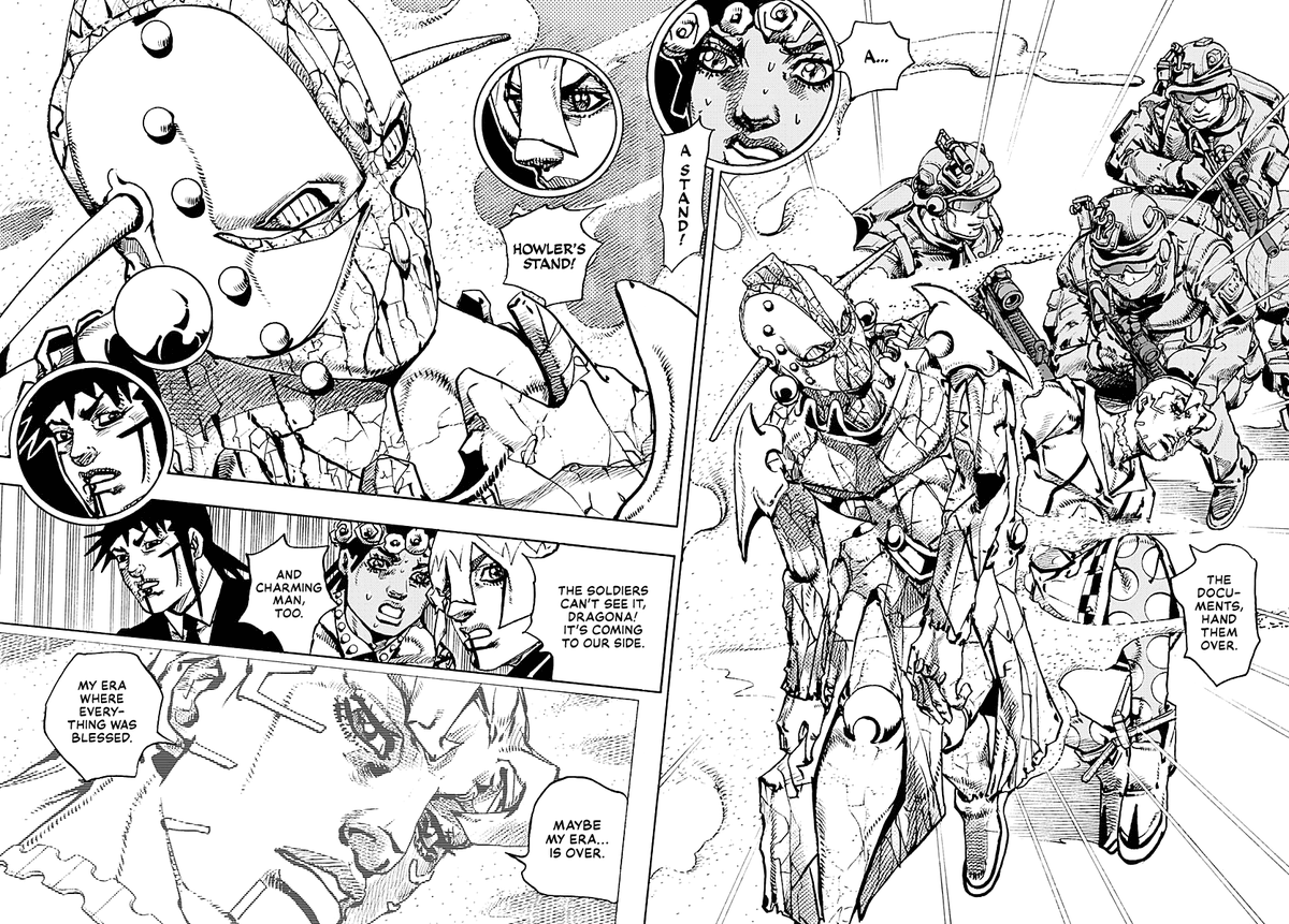 FormerSoulKing's tweet photo. HOLY SHIIIIITTTTTT THIS WAS INSANE, EASILY ONE OF THE BEST JOJOLANDS CHAPTERS https://t.co/zzv6mIDAvf