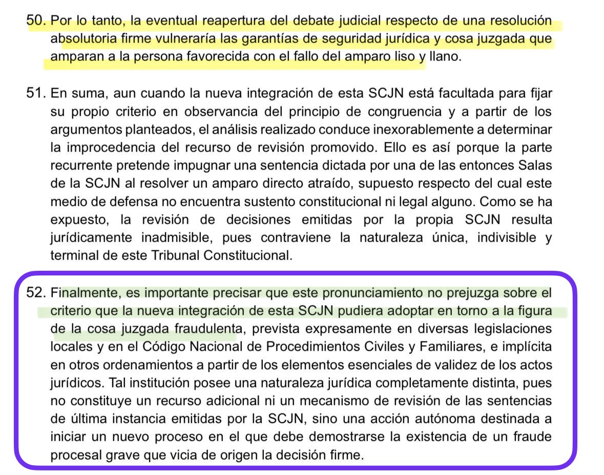 ErnestoGuerra_'s tweet image. EXTRA EXTRA: MAÑANA LUNES EN LA NUEVA CORTE SE VE OTRA INTENTO DE ABRIR LA COSA JUZGADA.

Se trata de una consulta a trámite, es decir, el presidente de la nueva Corte pregunta a sus pares ¿qué hacer con este recurso de revisión interpuesto contra sentencia firme que emitieron…