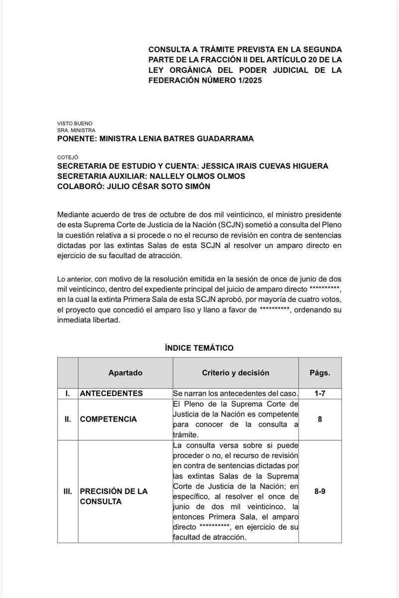 ErnestoGuerra_'s tweet image. EXTRA EXTRA: MAÑANA LUNES EN LA NUEVA CORTE SE VE OTRA INTENTO DE ABRIR LA COSA JUZGADA.

Se trata de una consulta a trámite, es decir, el presidente de la nueva Corte pregunta a sus pares ¿qué hacer con este recurso de revisión interpuesto contra sentencia firme que emitieron…