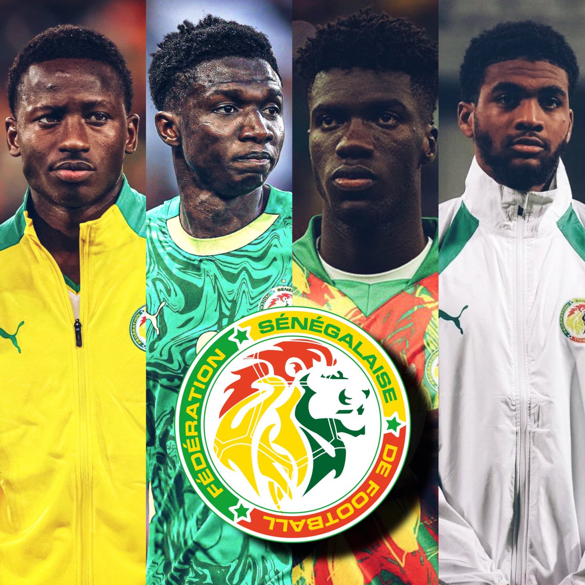 🇸🇳💥 𝐓𝐇𝐄 𝐍𝐄𝐖 𝐁𝐋𝐎𝐎𝐃 𝐎𝐅 𝐒𝐄𝐍𝐄𝐆𝐀𝐋

✮ Iliman Ndiaye (25, RW)
✮ Nicolas Jackson (24, ST)
✮ Pape Matar Sarr (23, CM)
✮ Habib Diarra (21, CM)
✮ Lamine Camara (21, CM)
✮ Ousmane Diao (21, CB)
✮ Mikayil Faye (21, CB)
✮ Mamadou Sarr (20, CB)
✮ Assane Diao (20,