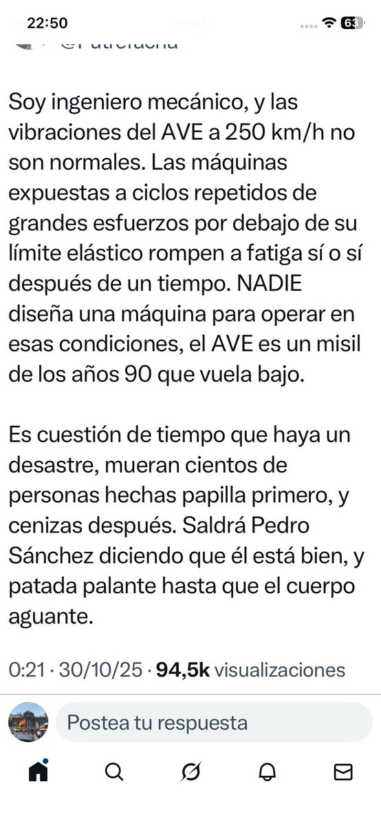 furnuella's tweet image. Esto no ha sido un accidente, ha sido una negligencia por la falta de manteniendo del sistema ferroviario, al igual que el de las carreteras de este país. Ya se llevaba tiempo avisando. 
Hasta que el @psoe no acabe con España no va a parar #adamuz #oscarpuentedimision