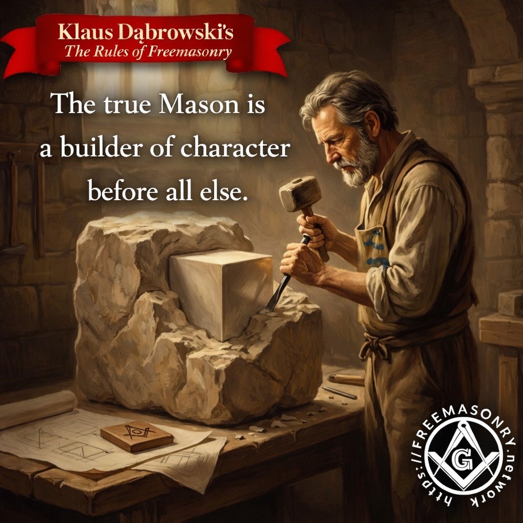 FreemasonryNetw's tweet image. The true beauty of the Craft isn't found in the gold of the regalia, but in the gold of a man’s character. ✨🏛️

How do you practice "living on the level" in your daily interactions? Share your experiences below. 👇

#Freemasonry #MasonicValues #OnTheLevel #ByTheSquare