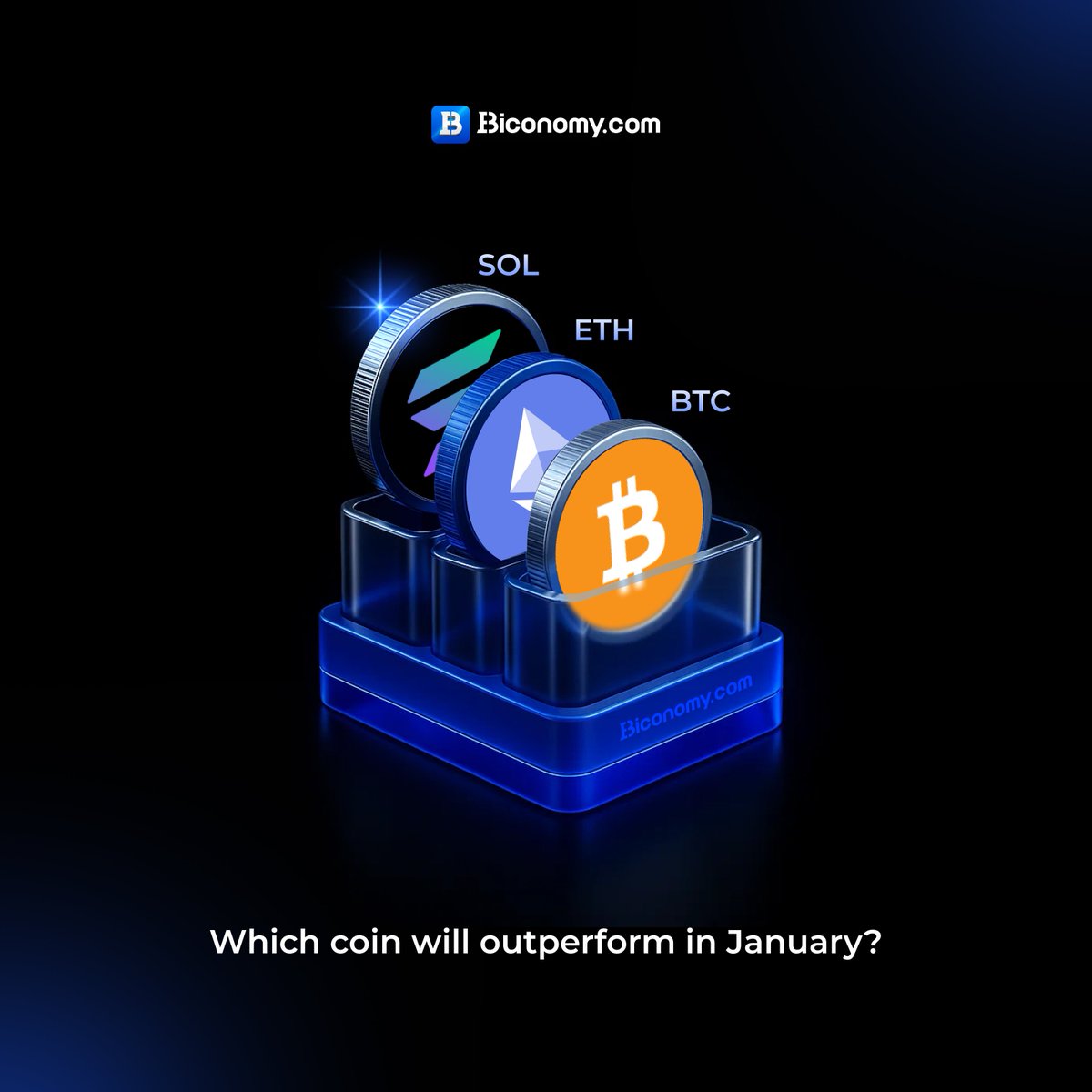 January #crypto showdown 🔥 $BTC, $ETH, or $SOL, which blue-chip will  dominate and outperform this month?🤔 - BTC holding king status? - ETH  riding ETF + upgrade hype? - SOL stealing the