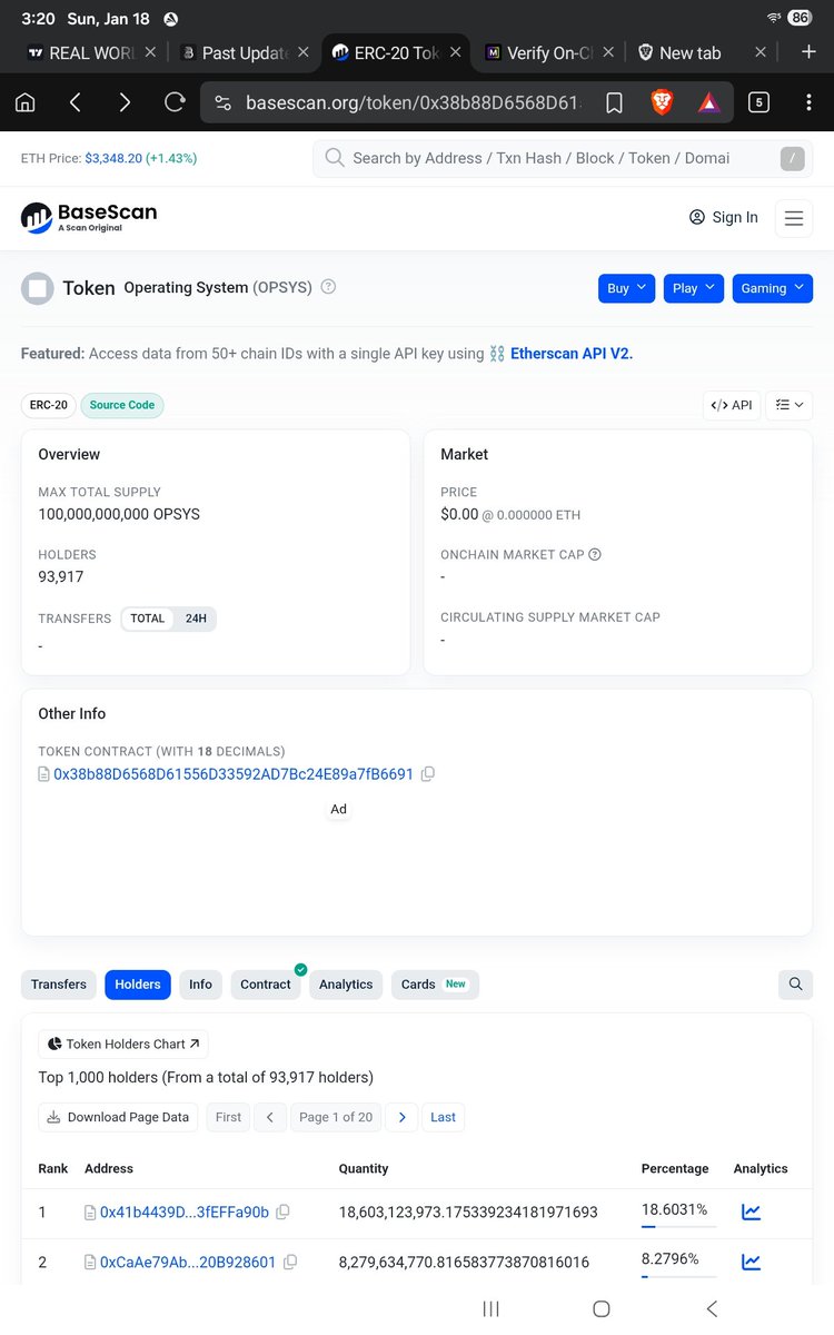 $OPSYS a little over 6k more holders and we will hit the 100k mark.