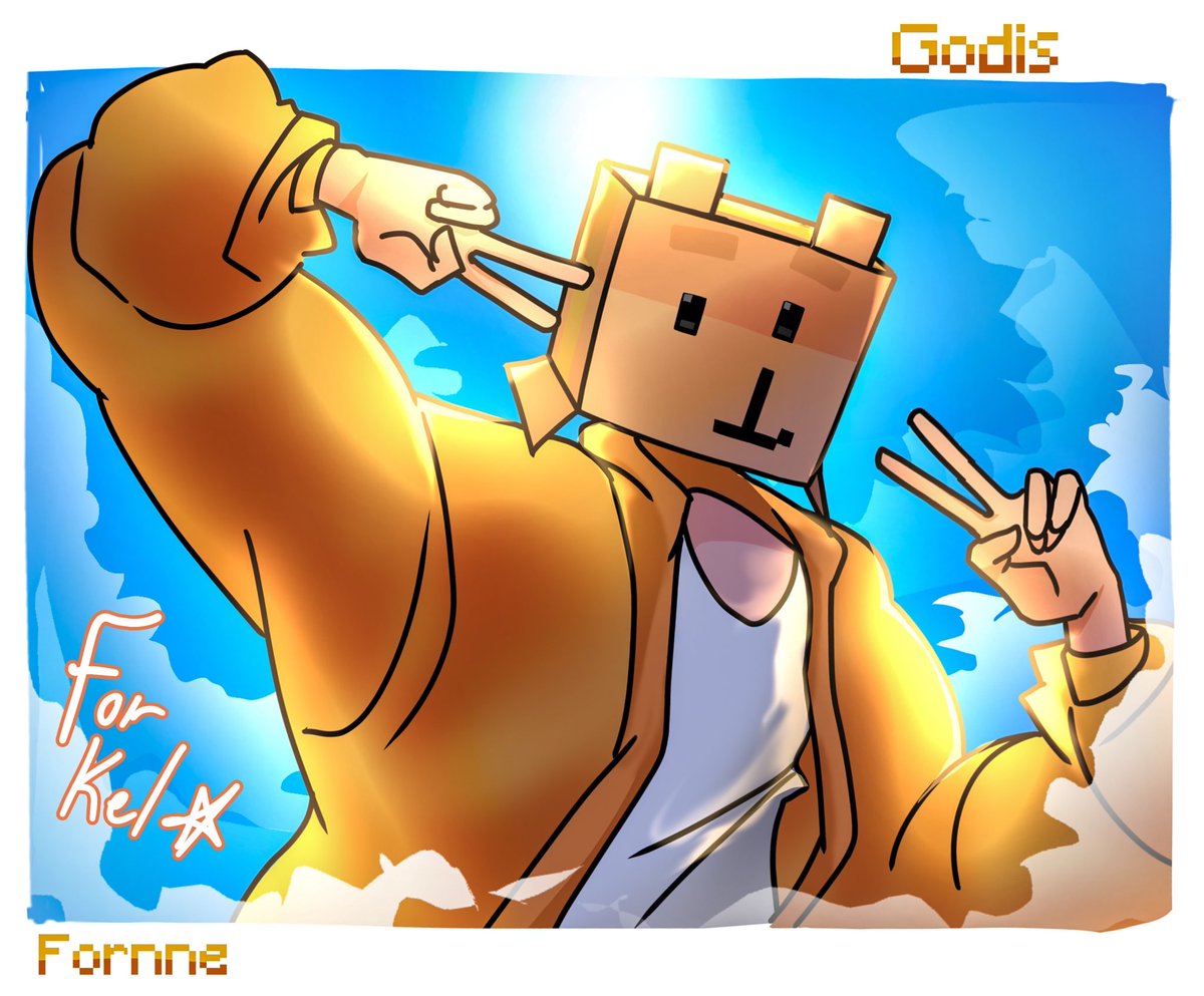 #godisfanart #StrengthSMP #mcyt 
Say hi to kel for this it was for her