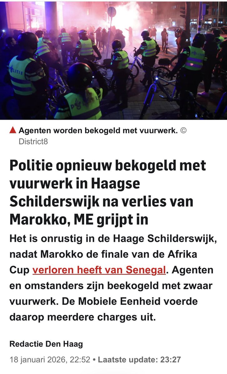 Kijk…, de Marokkanen laten weer van zich horen. Vreselijk!