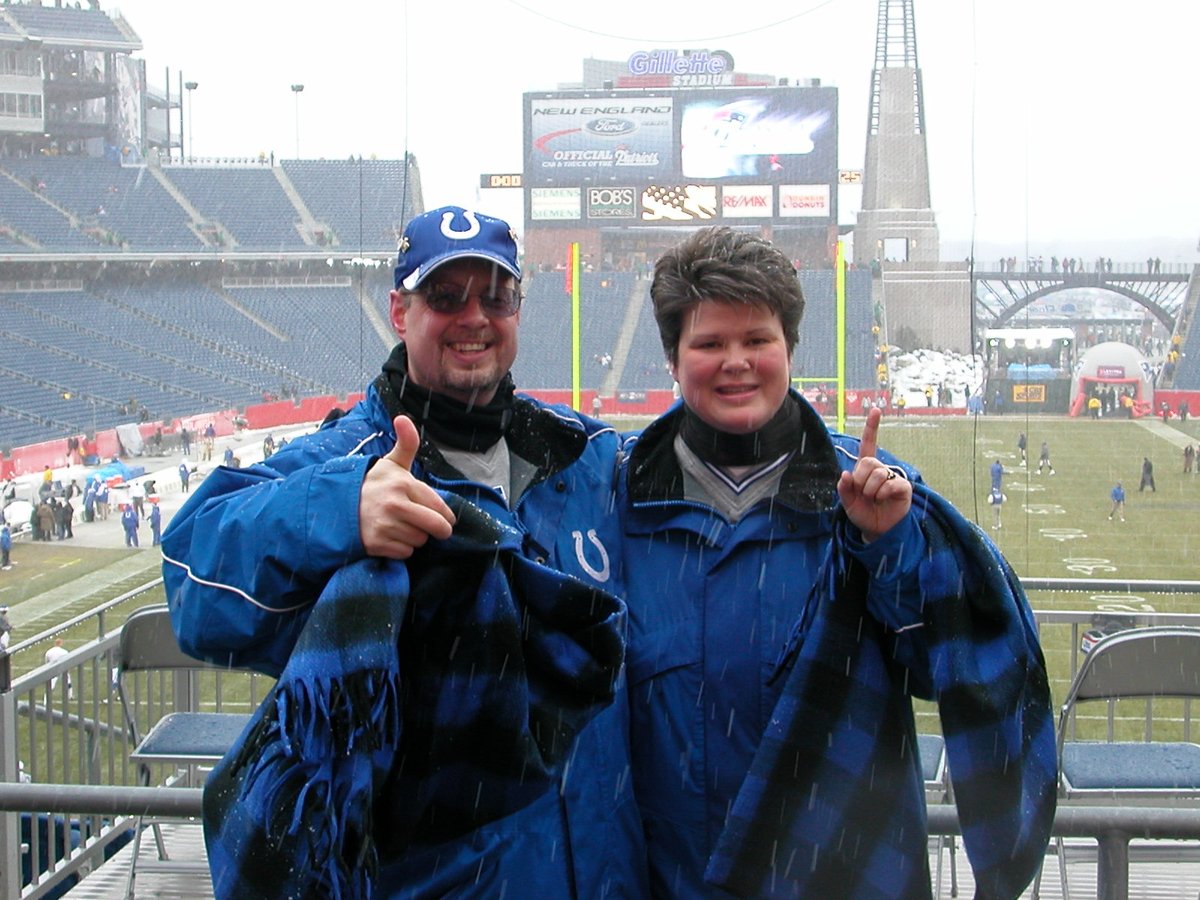 We've been in Foxboro in these exact same conditions. That's not snow, it's WHITE RAIN.