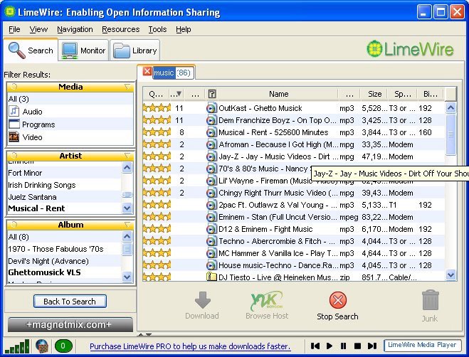 OldInternetFeel's tweet image. Limewire