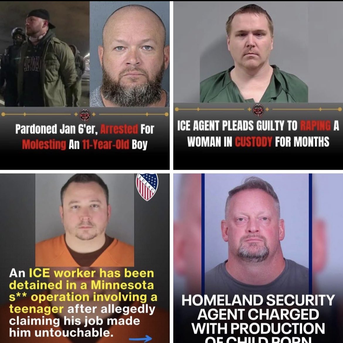 gregkay1927's tweet image. Nazi @KristiNoem said the ICEstapo was taking pedophiles &amp;amp; rapists off the streets. There are a lot of pedophiles, rapists &amp;amp; sexual predators in ICE. Nice job KKKristi &amp;amp; @StephenM!