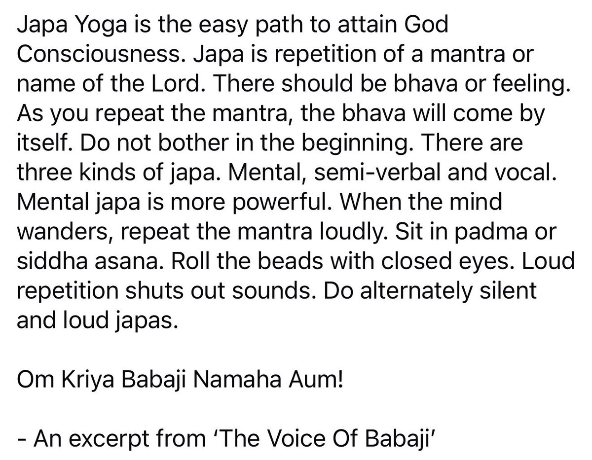 Japa Yoga is the easy path to attain God Consciousness. Japa is repetition of a mantra or name of the Lord. There should be bhava or feeling. As you repeat the mantra, the bhava will come by itself. Do not bother in the beginning.

Om Kriya Babaji Namaha Aum!