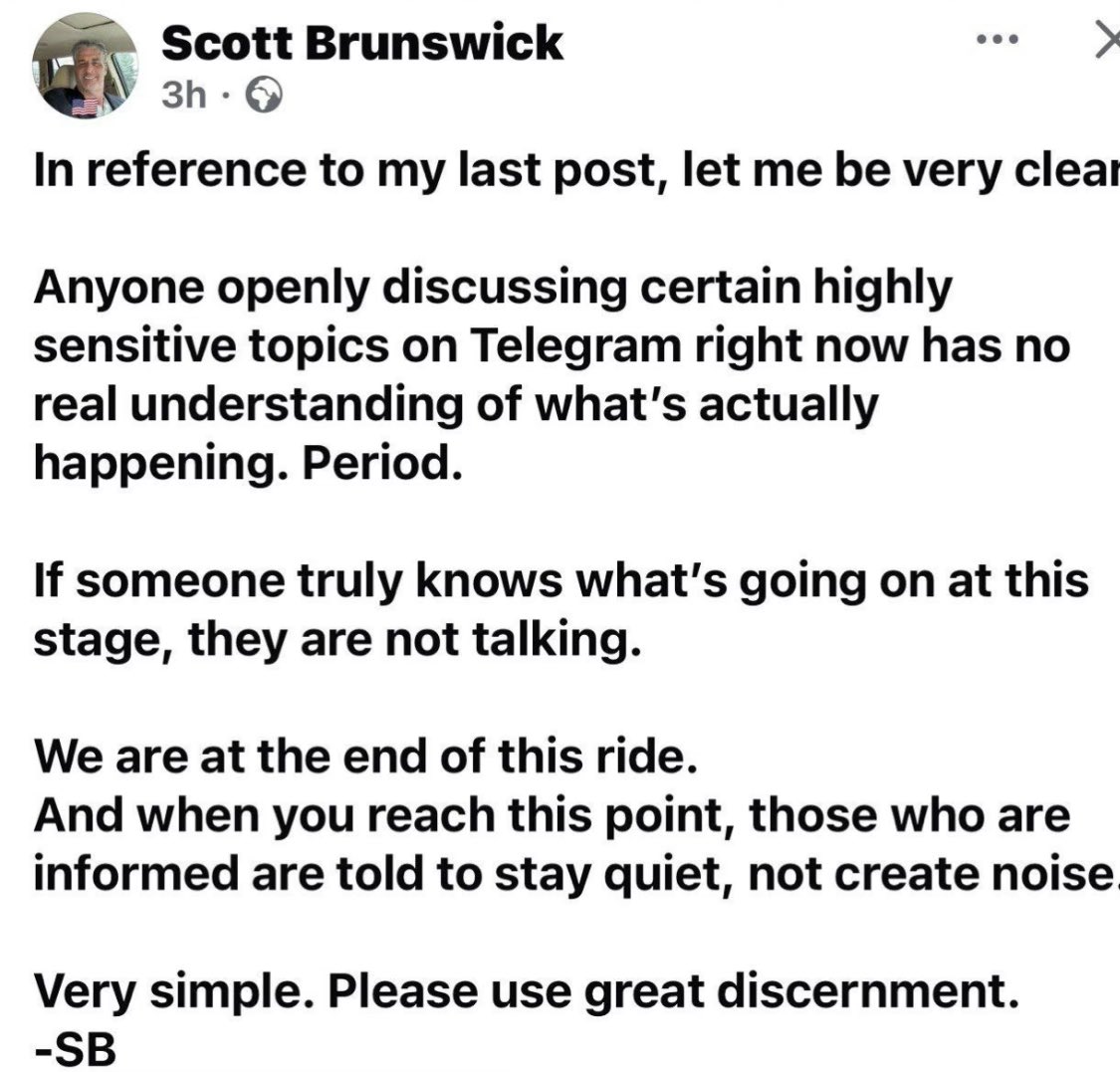 “and.. as I have said before, the most accurate intel is being shared, but won't make it into the public domain. 

It's sitting confidentially with people who are trusted.”

    - <a href="/EXIT_FIAT/">Fiat Reset Alerts🎚️</a>