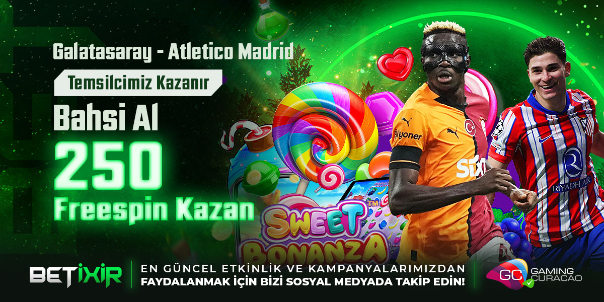 BetiXir__'s tweet photo. 🔥#BetiXir'de Şampiyonlar Ligine Özel 250 Freespin Fırsatı  🎉

🏆 Galatasaray - Atletico Madrid Karşılaşmasının Heyecanını Betixir İle Taçlandırın ‼️

🌀Promosyon Detayları İçin Tıkla (https://t.co/JrVlwkOhzS) 🌀 https://t.co/L5GEnPJswg