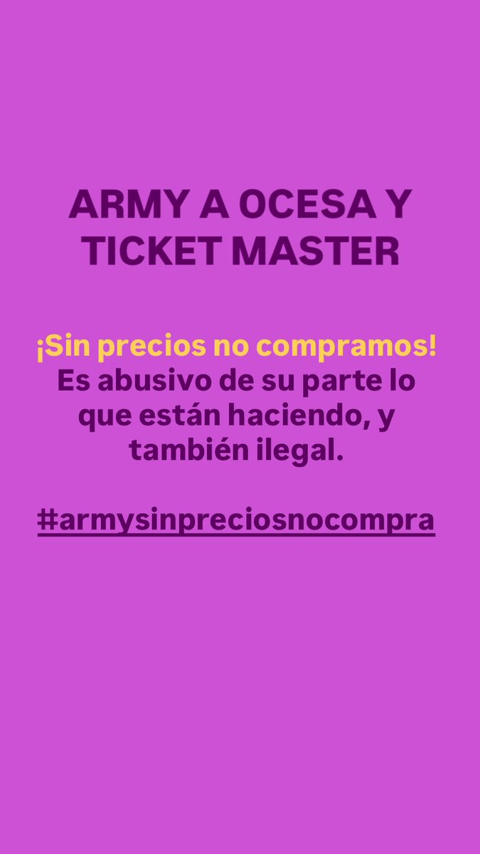 MrcsB75's tweet image. Se ve complicado pero no imposible, hay que seguir haciendo presión y pidiendo lo que es justo 
#ArmySinPreciosNoCompra