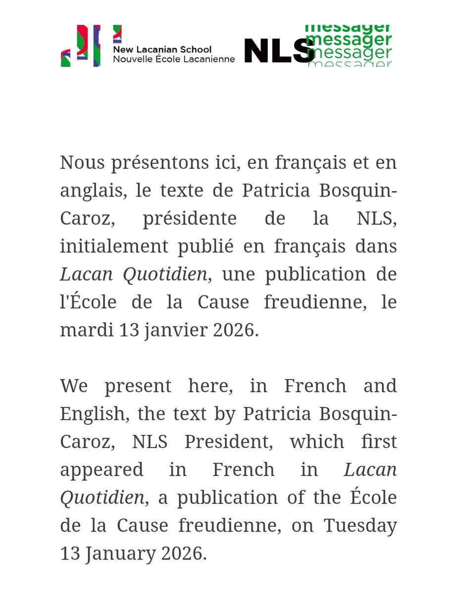 New Lacanian School tweet media