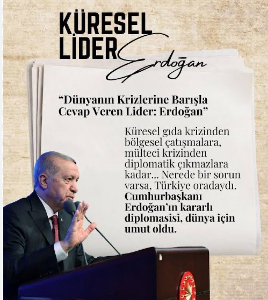 Dünya beşten büyüktür #KüreselLiderErdoğan