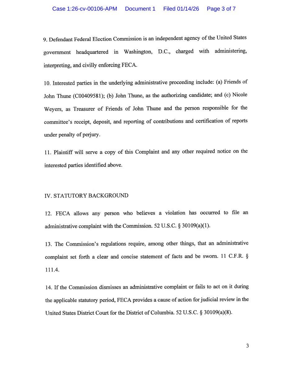 PeterBernegger's tweet image. Lawsuit filed pertaining to @LeaderJohnThune and his Treasurer Nicole Weyers for Smurfing, see tweet below for details. 

@MAGAVoice @FFT1776 @Notwokenow @mitchellvii @Bubblebathgirl @IanJaeger29 @LeahRain77 @dandinohill @catturd2 @1Nicdar @Milajoy @GlockfordFiles @honestpollster…