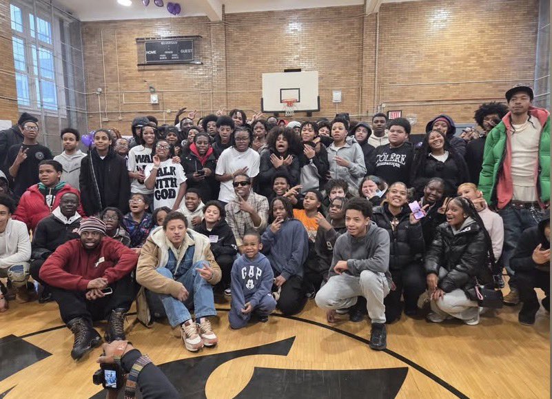 awgecentral's tweet image. A$AP Rocky today in Harlem giving back to the community in honor of YAM$ DAY  #LONGLIVEYAMS