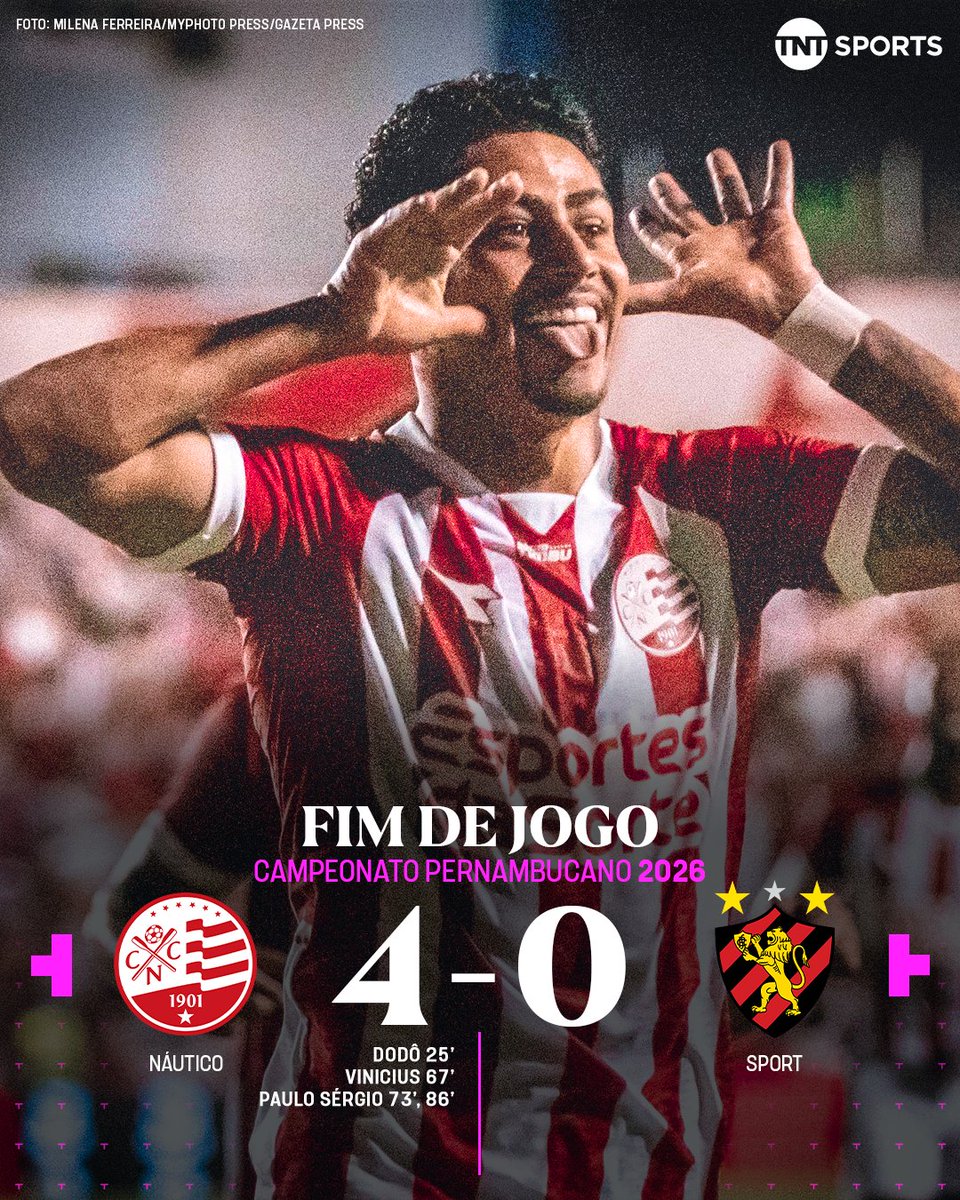 TNTSportsBR's tweet image. DAMAS E CAVALHEIROS, O NÁUTICO DEU SHOW NOS AFLITOS E ATROPELOU O RIVAL SPORT NO CLÁSSICO DOS CLÁSSICOS! 🚨🔥 A FESTA VAI SER LONGA EM RECIFE... É GOLEADA DO TIMBU! 🔴⚪👀

#FutebolBrasileiro #PósJogo #CampeonatoPernambucano